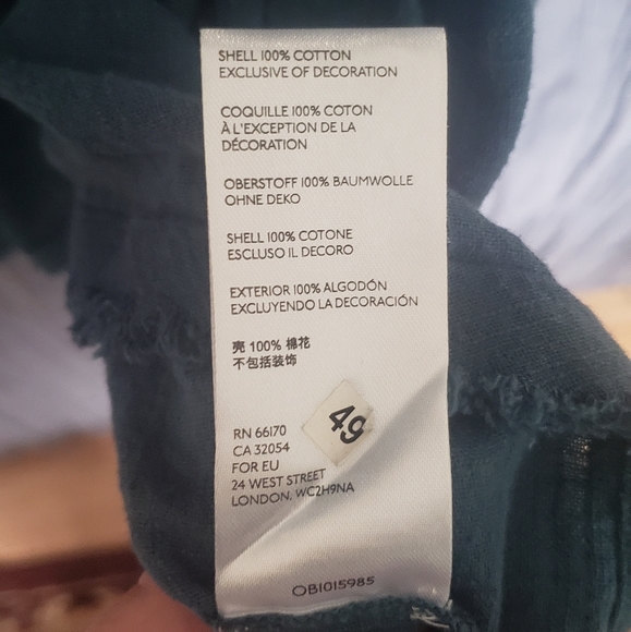 NWOT, Beautifully embroidered, turquoise free people tunic/dress. - Picture 8 of 11